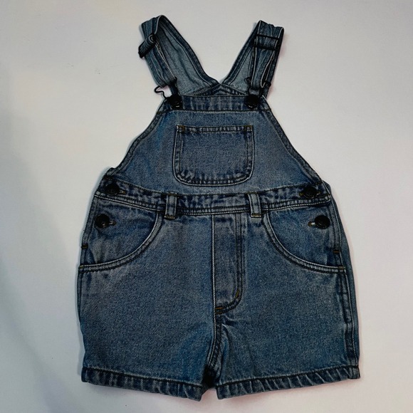 peek-a-babe Other - Vintage Peak-A-Babe 2T Denim Shortalls Bib Shorts Cotton